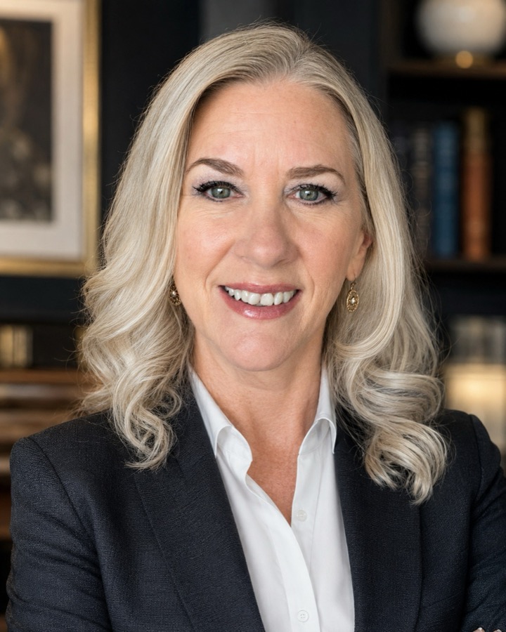 Professional portrait of Kathy for MKG Legacy Ledger.
